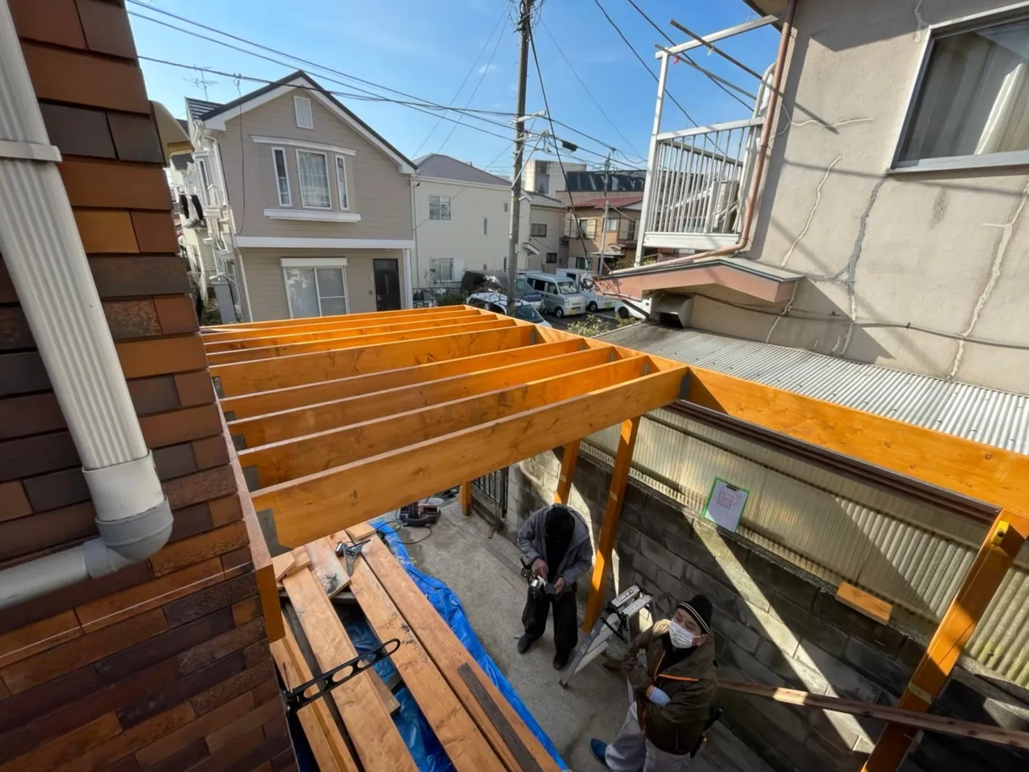2022年3月　横浜市神奈川区にあるK邸のウッドデッキ取替え工事