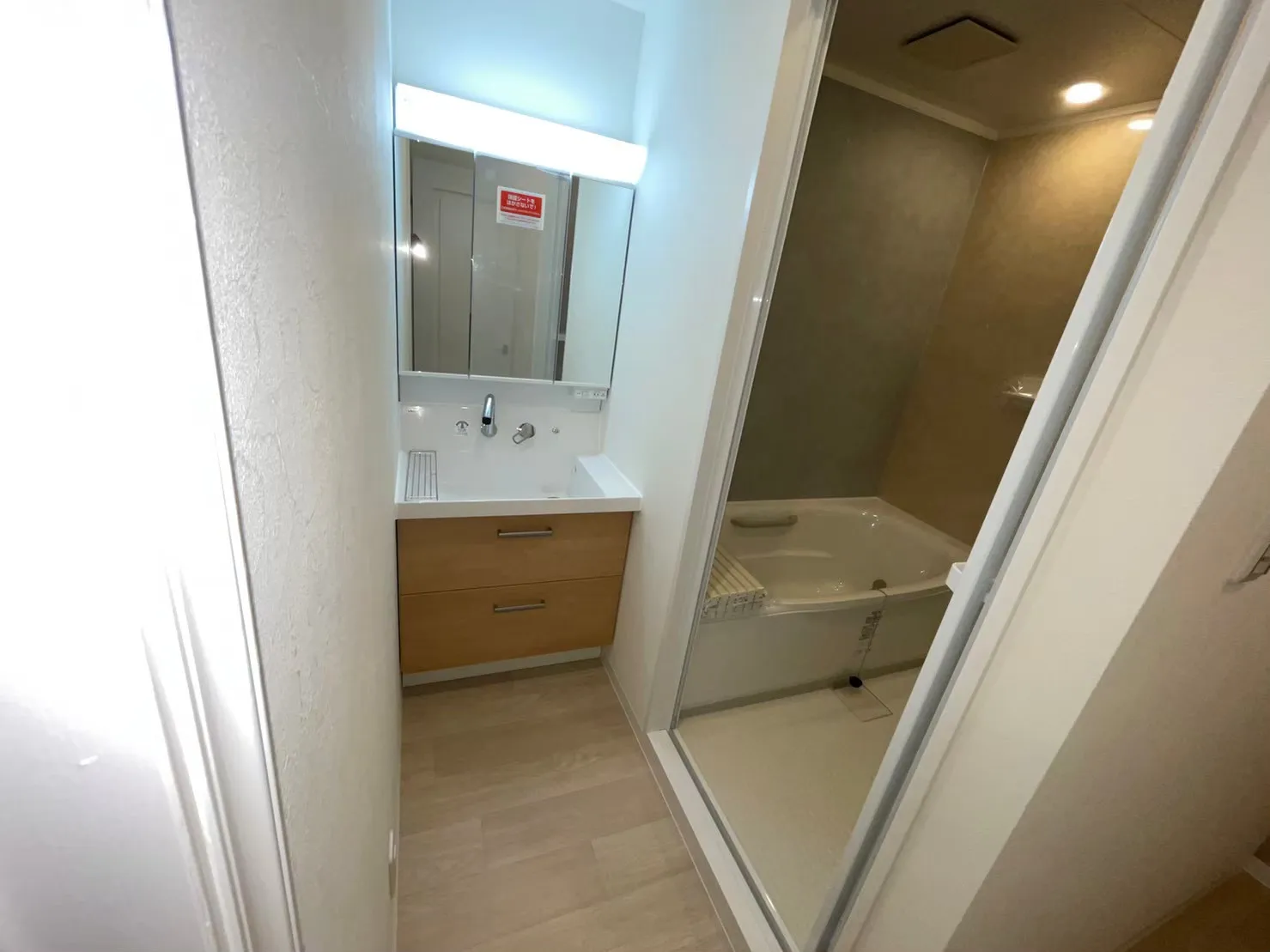 1F新規洗面台設置