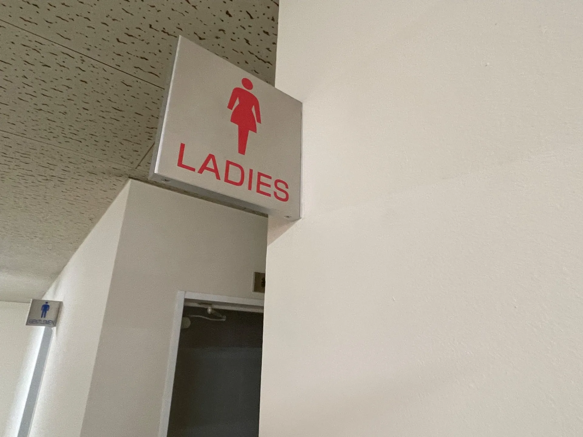 女性用トイレ　サインプレート施工後