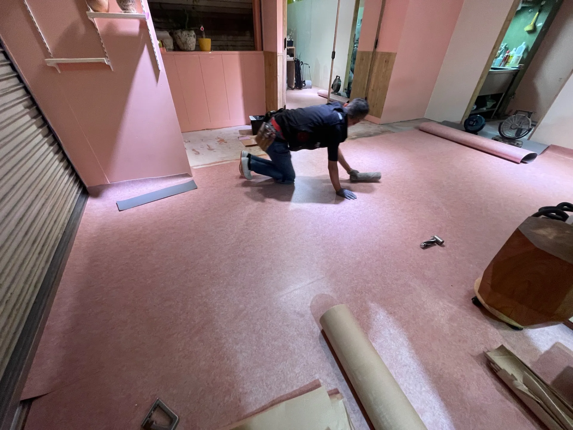 長尺シート張り