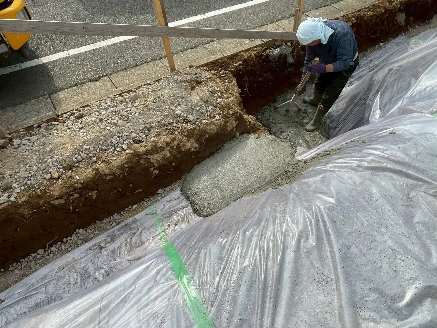 レベルコンクリート打設