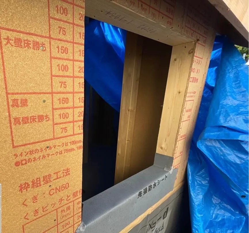 2階　北面　外壁張り